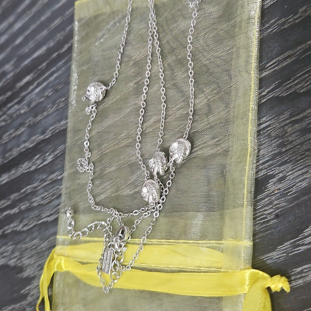 Kate Spade Long Silver Necklace with Crystal Accents - Picture 6 of 6